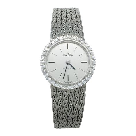 white gold diamond omega de ville ladies watch|omega de ville vintage watches.